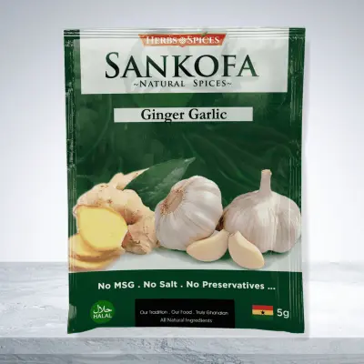 [AFR049] Sankofa Ginger Garlic Powder Seasoning ( 12 Sachets 5g each)  