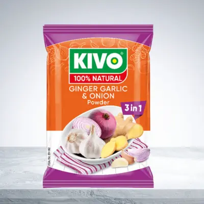 [AFR052] Kivo Ginger Garlic Onion Powder ( 12 Sachets 5g each)   